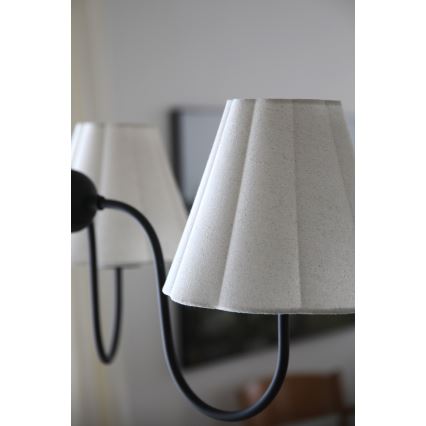 Markslöjd 109172 - Visilna svetilka na kablu VEYA 3xE14/40W/230V, premer 90 cm, lan/črna