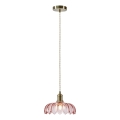 Markslöjd 109178 - Viseča svetilka na kablu KURAGE 1xE27/40W/230V medena/dimno rožnata