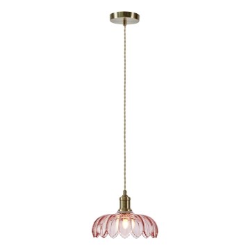 Markslöjd 109178 - Viseča svetilka na kablu KURAGE 1xE27/40W/230V medena/dimno rožnata