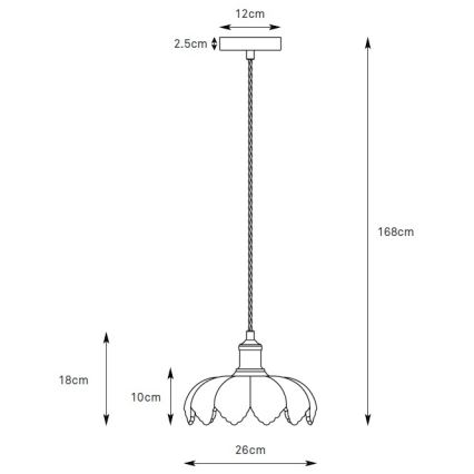 Markslöjd 109178 - Viseča svetilka na kablu KURAGE 1xE27/40W/230V medena/dimno rožnata