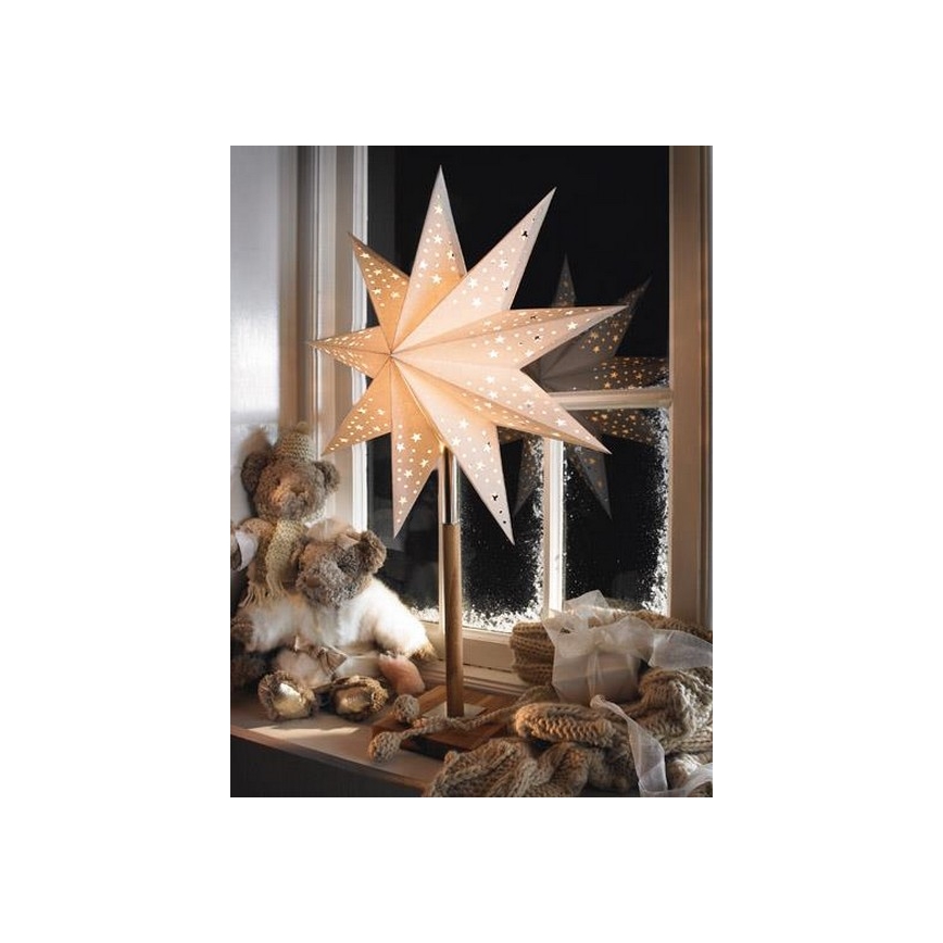 Markslöjd 700323 - Božični okras  SOLVALLA 1xE14/25W/230V bel 65 cm