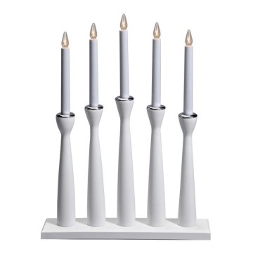 Markslöjd 702229 - Božični svečnik MASESKÄR 5xE10/3W/230V beli