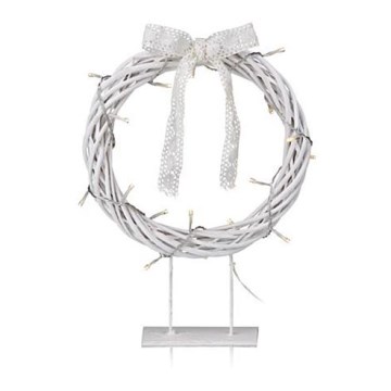 Markslöjd 703107 - Božični okrasek KILSTORP LED/1,2W/3xAA venec 35 cm bel