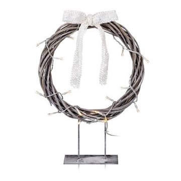 Markslöjd 703108 - Božični okrasek KILSTORP LED/1,2W/3xAA venec 35 cm siv