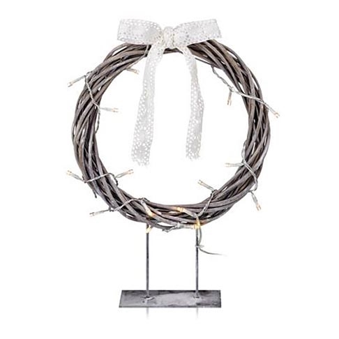 Markslöjd 703108 - Božični okrasek KILSTORP LED/1,2W/3xAA venec 35 cm siv