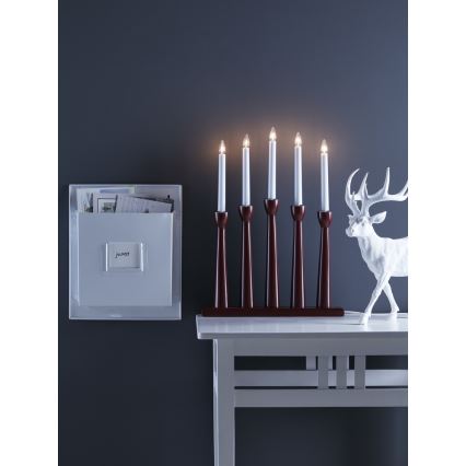 Markslöjd 704176 - Božični okras MASESKÄR 5xE10/3W/230V rdeča