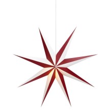 Markslöjd 704523 - Božična dekoracija ALVA 1xE14/25W/230V rdeča/bela 75 cm