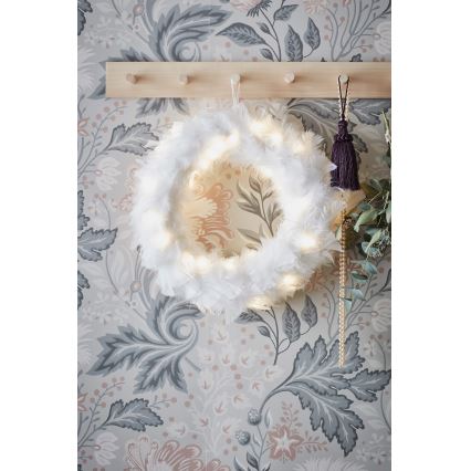 Markslöjd 705290 - LED Božični venec FEATHER LED/1,2W/3xAA pr. 35 cm