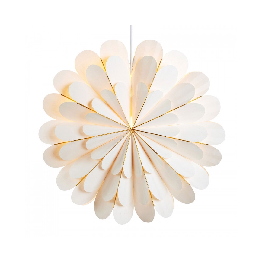 Markslöjd 705309 - Božična dekoracija MARIGOLD 1xE14/25W/230V pr. 60 cm bela