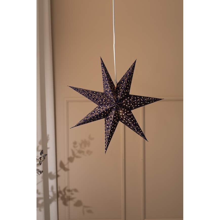 Markslöjd 705317 - Božična dekoracija BAROQUE 1xE14/25W/230V Ø 75 cm modra