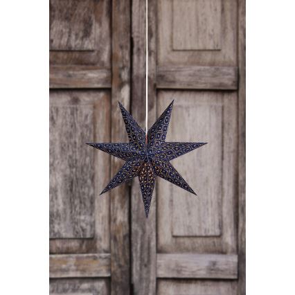Markslöjd 705317 - Božična dekoracija BAROQUE 1xE14/25W/230V Ø 75 cm modra