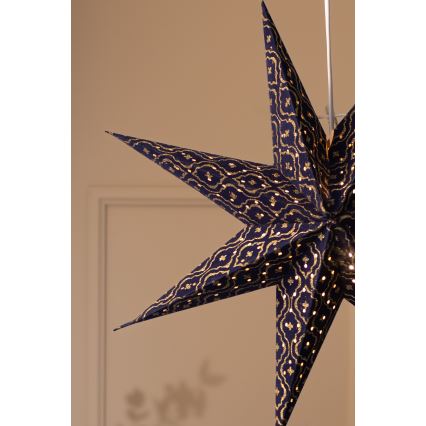 Markslöjd 705317 - Božična dekoracija BAROQUE 1xE14/25W/230V Ø 75 cm modra