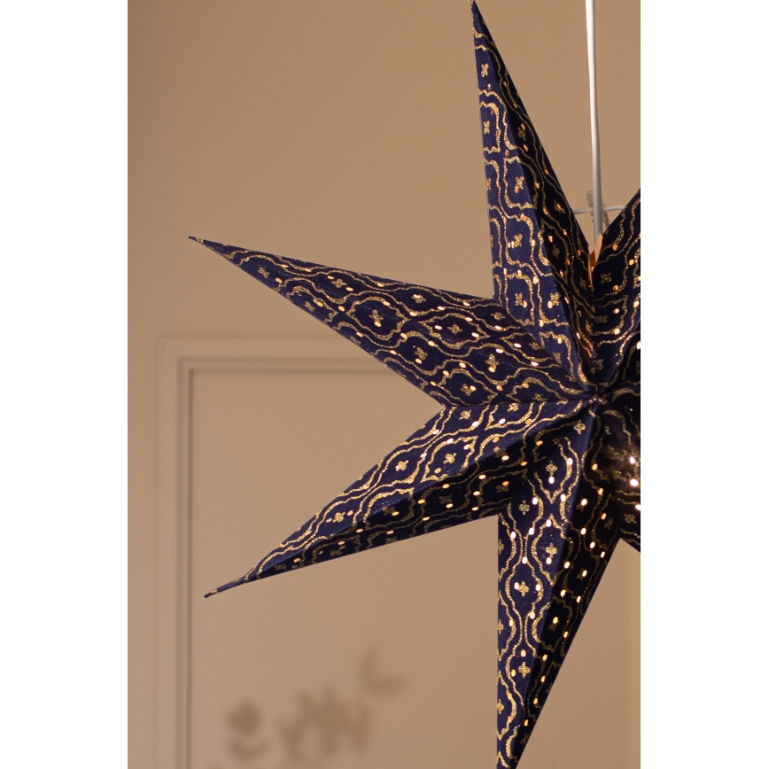 Markslöjd 705317 - Božična dekoracija BAROQUE 1xE14/25W/230V Ø 75 cm modra
