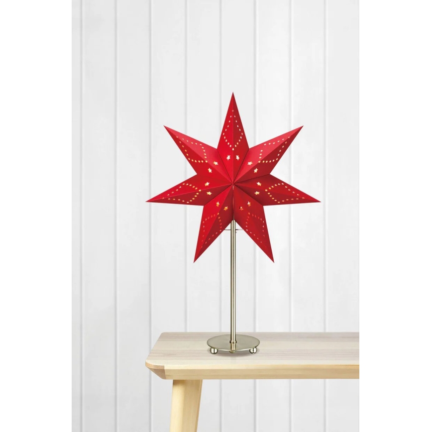 Markslöjd 705544 - Božična dekoracija SATURNUS 1xE14/25W/230V 35 cm rdeč