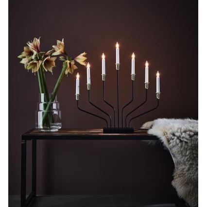 Markslöjd 705758 - Božični svečnik BROSA XL 7xE10/3W/230V