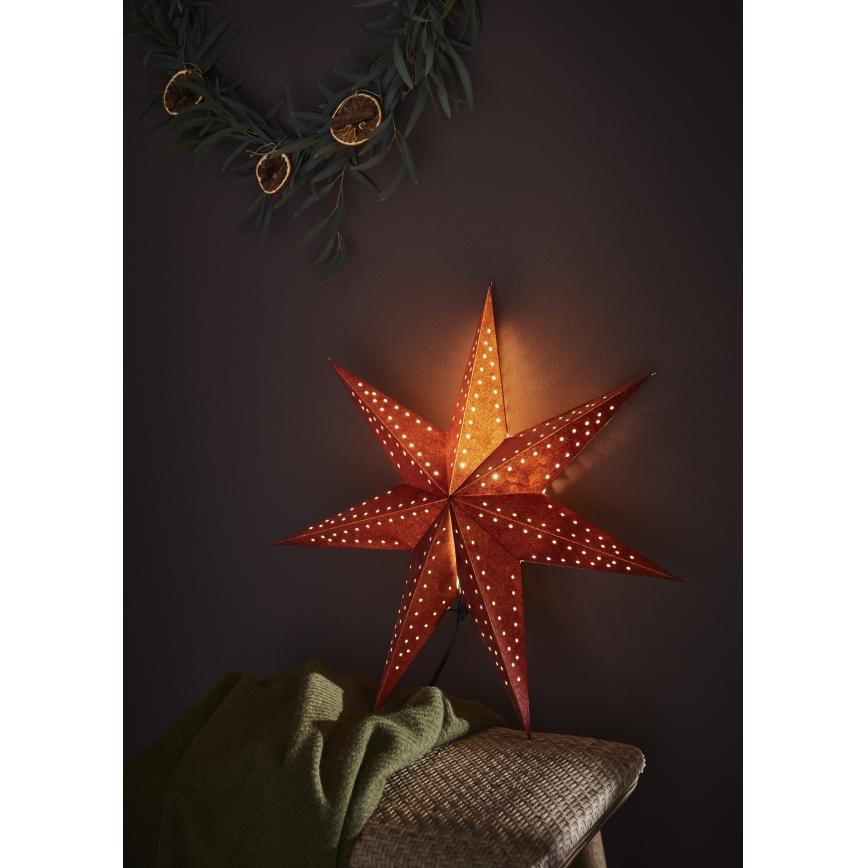 Markslöjd 705807 - Božična dekoracija EMBLA 1xE14/6W/230V, Ø 45 cm, rdeča