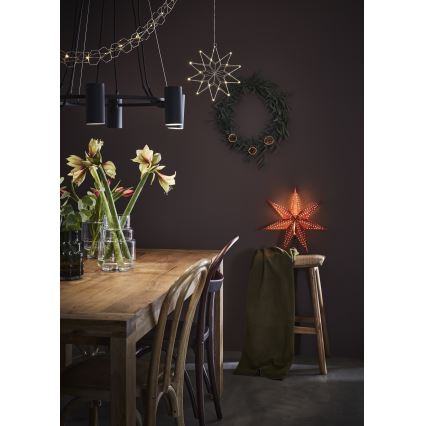 Markslöjd 705807 - Božična dekoracija EMBLA 1xE14/6W/230V, Ø 45 cm, rdeča