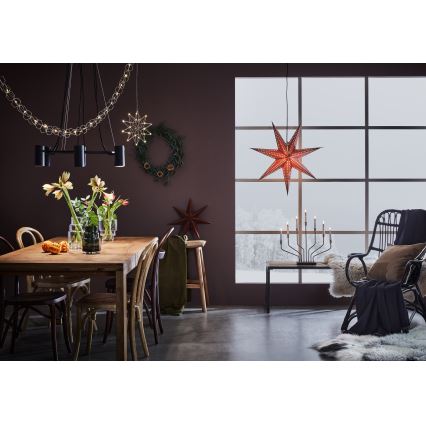 Markslöjd 705808 - Božična dekoracija EMBLA 1xE14/25W/230V, Ø 75 cm, rjava