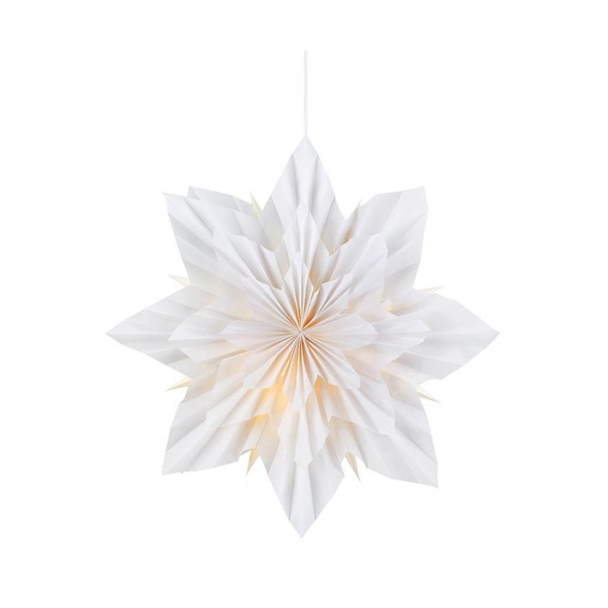 Markslöjd 705836 - božična dekoracija NEELA 1xE14/25W/230V, premer 43 cm, bela