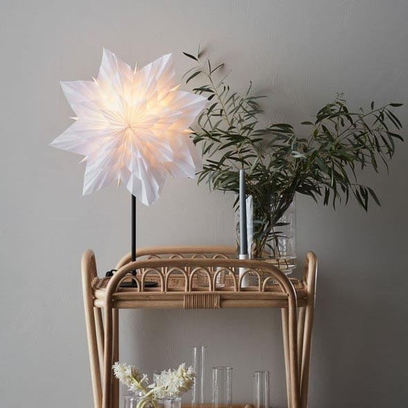 Markslöjd 705838 - Božična dekoracija NEELA 1xE14/25W/230V 43 cm bela/črna