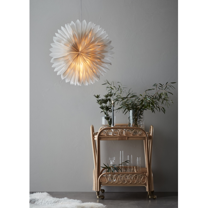 Markslöjd 705841 - Božična dekoracija SOLINA 1xE14/25W/230V pr. 60 cm bela
