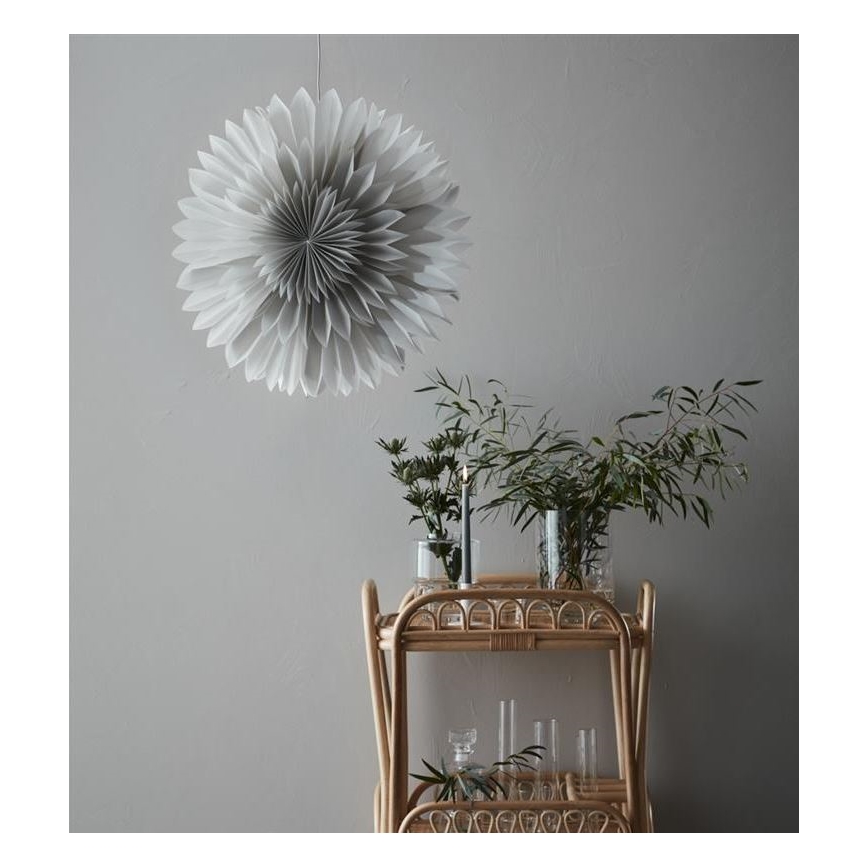 Markslöjd 705841 - Božična dekoracija SOLINA 1xE14/25W/230V pr. 60 cm bela