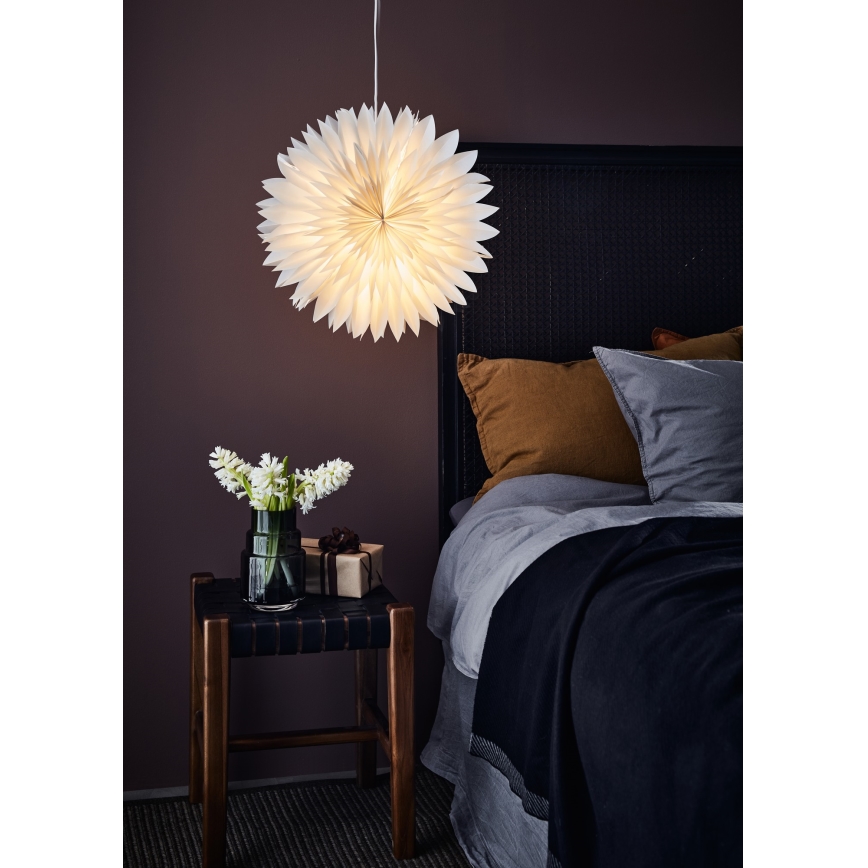 Markslöjd 705843 - Božična dekoracija SOLINA 1xE14/25W/230V pr. 45 cm bela