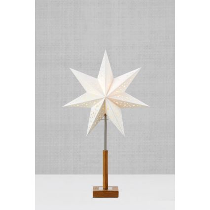 Markslöjd 706041 - Božična dekoracija SOLVALLA 1xE14/25W/230V 35 cm bela/hrast