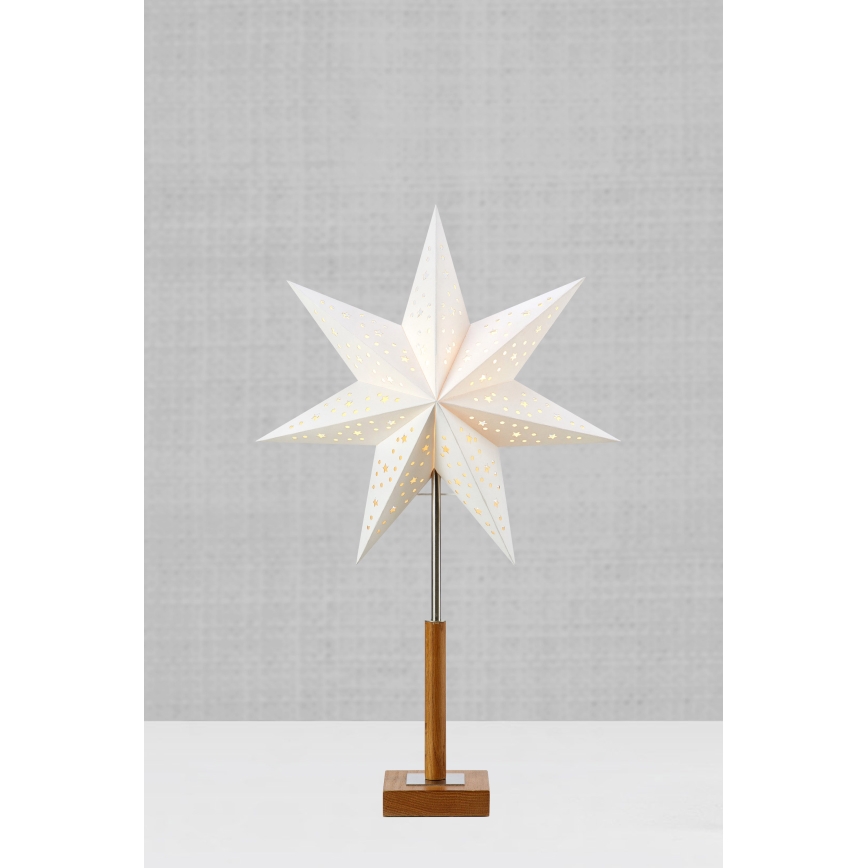 Markslöjd 706041 - Božična dekoracija SOLVALLA 1xE14/25W/230V 35 cm bela/hrast