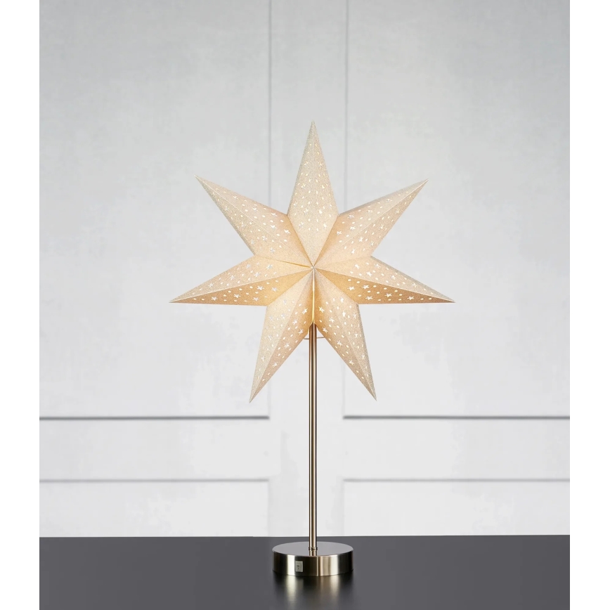 Markslöjd 706053 - LED božična dekoracija MATHILDA LED/0,2W/3xAA 68 cm bež/matni krom