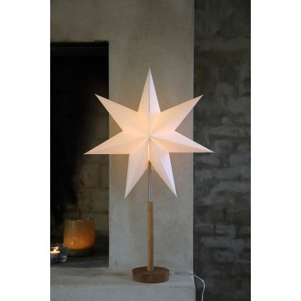 Markslöjd 706213 - Božična dekoracija SPERANZA 1xE14/6W/230V premer 45 cm borovina/kremna