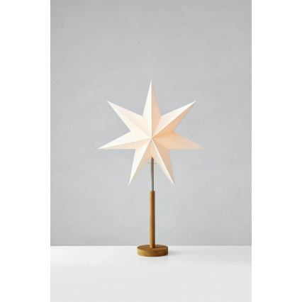 Markslöjd 706213 - Božična dekoracija SPERANZA 1xE14/6W/230V premer 45 cm borovina/kremna