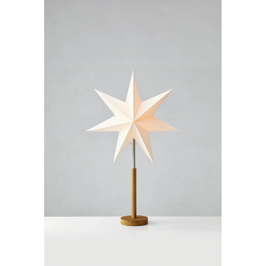 Markslöjd 706213 - Božična dekoracija SPERANZA 1xE14/6W/230V premer 45 cm borovina/kremna