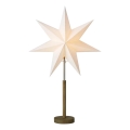 Markslöjd 706214 - božična dekoracija SPERANZA, 1xE14/6W/230V, Ø 45 cm, borovica/kremna