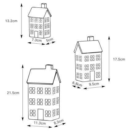Markslöjd 706349 - Komplet 3 polnilnih zatemnjevalnih LED božičnih dekoracij ETON LED/0,1W/3,7V 150 mAh + daljinski upravljalnik