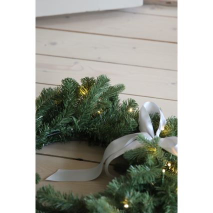 Markslöjd 706541 - LED zunanji božični venec VINTRA LED/3W/3xAA Ø 60 cm IP44 topla bela