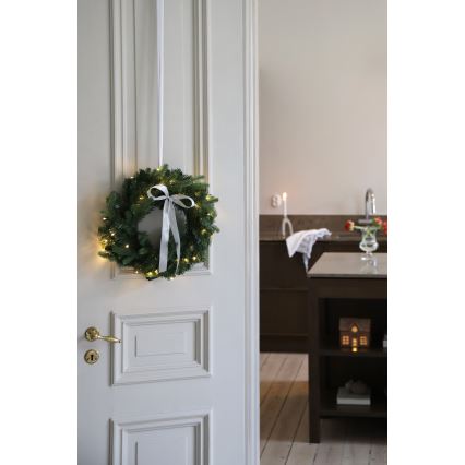 Markslöjd 706542 - LED zunanji božični venec VINTRA LED/1,8W/3xAA Ø 40 cm IP44 topla bela