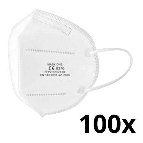 Mask One Zaščitna maska - otroška velikost FFP2 NR - CE 0370 bela 100 kom.