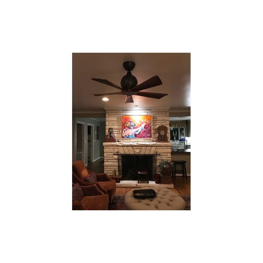 Matthews VEN-IR5-52 - Stropni ventilator IRENE 52" mat nikelj/oreh