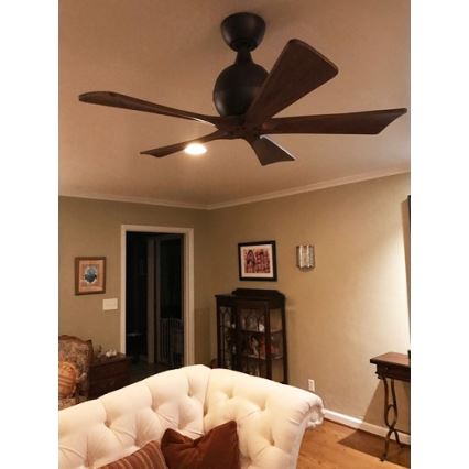 Matthews VEN-IR5-52 - Stropni ventilator IRENE 52" mat nikelj/oreh