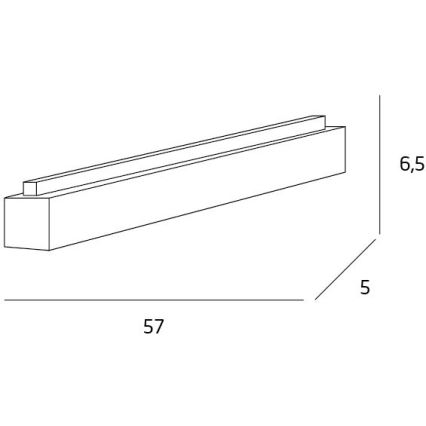 MAXLIGHT C0124 - LED Stropna svetilka LINEAR LED/18W/230V 57 cm bela