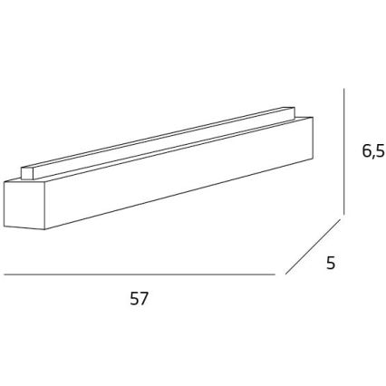MAXLIGHT C0124D - LED Zatemnitvena stropna svetilka LINEAR LED/18W/230V 57 cm bela