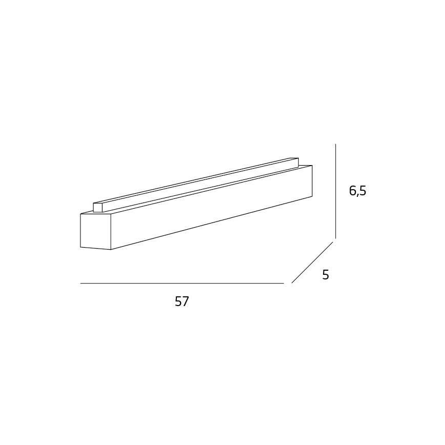 MAXLIGHT C0124D - LED Zatemnitvena stropna svetilka LINEAR LED/18W/230V 57 cm bela