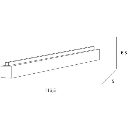 MAXLIGHT C0125D - LED Zatemnitvena stropna svetilka LINEAR LED/36W/230V 113,5 cm bela