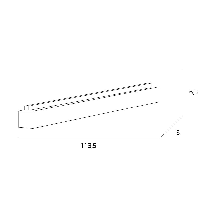 MAXLIGHT C0125D - LED Zatemnitvena stropna svetilka LINEAR LED/36W/230V 113,5 cm bela
