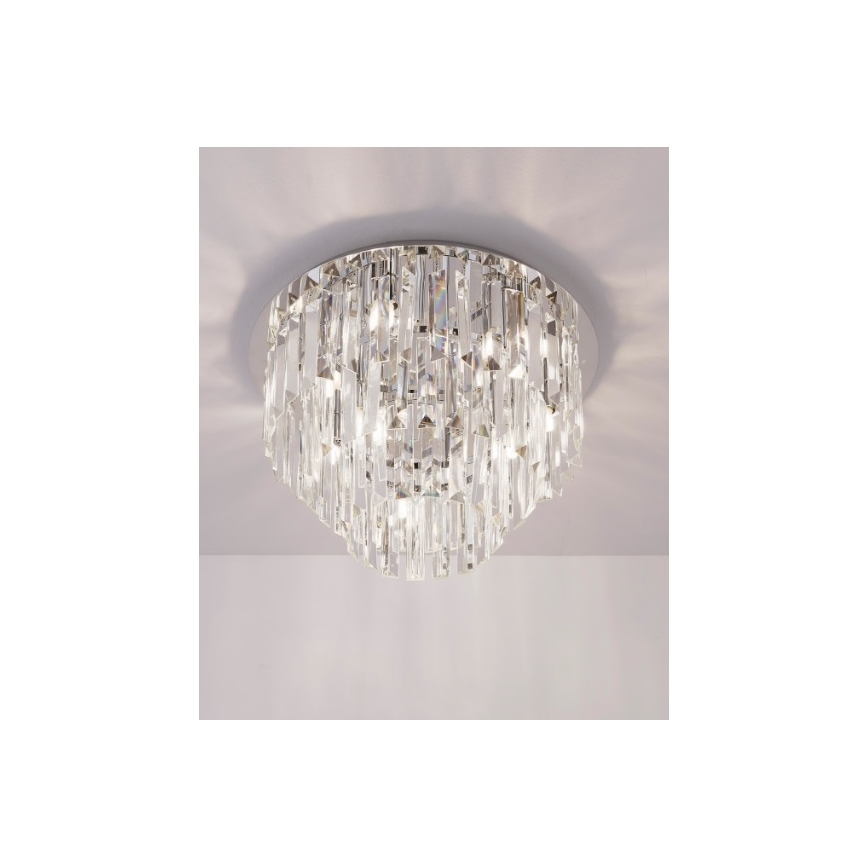 MAXLIGHT C0136 - Stropna svetilka MONACO 9xG9/40W/230V pr. 42 cm sijajni krom