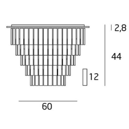 MAXLIGHT C0137 - Stropna svetilka MONACO 15xG9/40W/230V pr. 60 cm sijajni krom