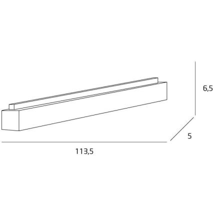 MAXLIGHT C0175 - LED Stropna svetilka LINEAR LED/36W/230V 113,5 cm črna