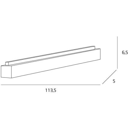 MAXLIGHT C0175D - LED Zatemnitvena stropna svetilka LINEAR LED/36W/230V 113,5 cm črna