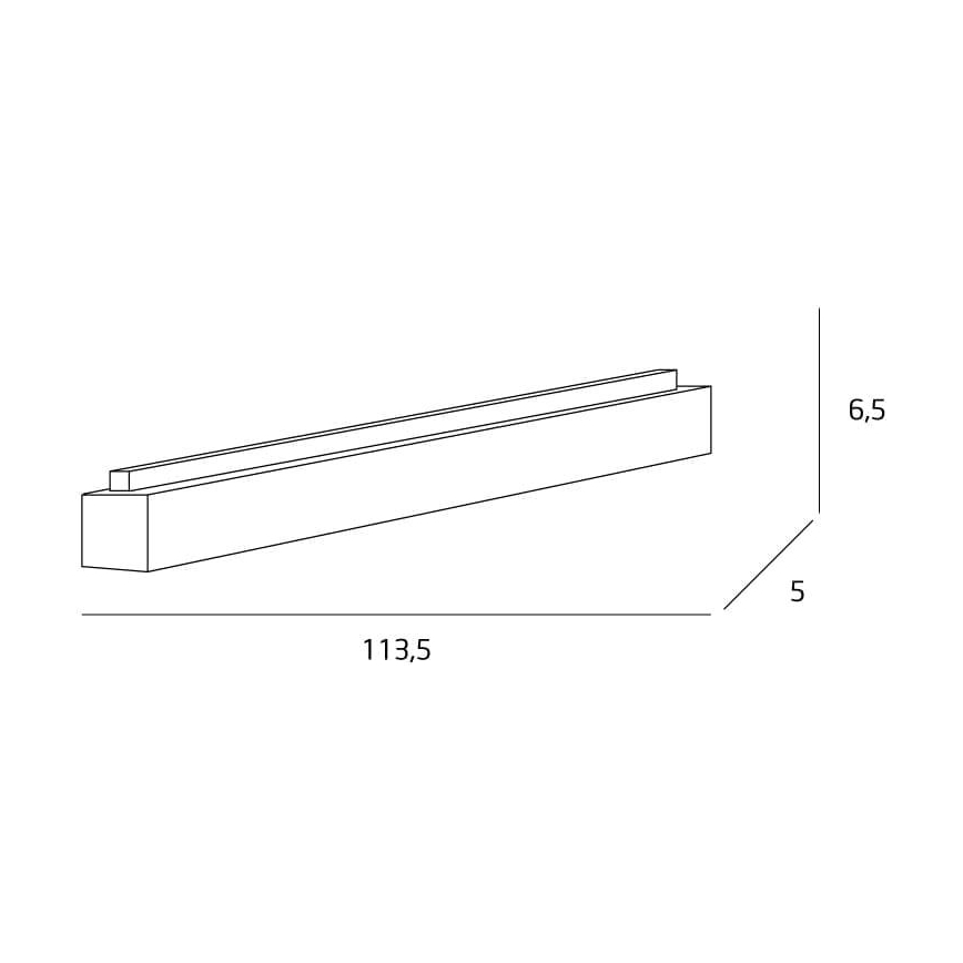 MAXLIGHT C0175D - LED Zatemnitvena stropna svetilka LINEAR LED/36W/230V 113,5 cm črna